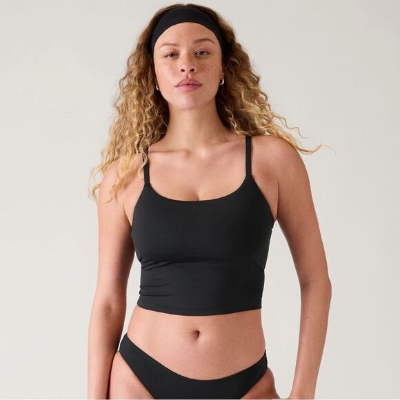 Athleta Other - NWT Athleta Scoop Crop Tankini Medium Black. D-DD